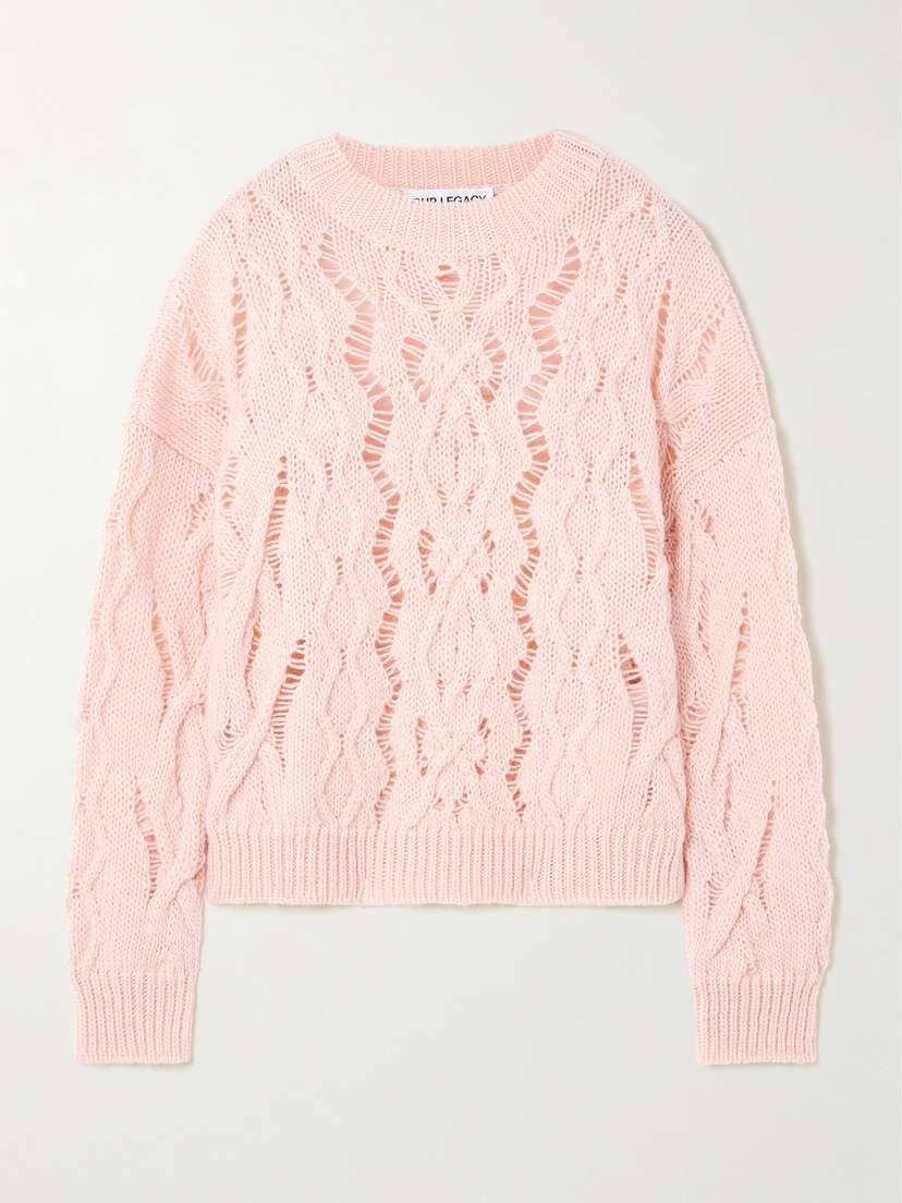 Our Legacy Cable Sonar Open-knit Wool Sweater
