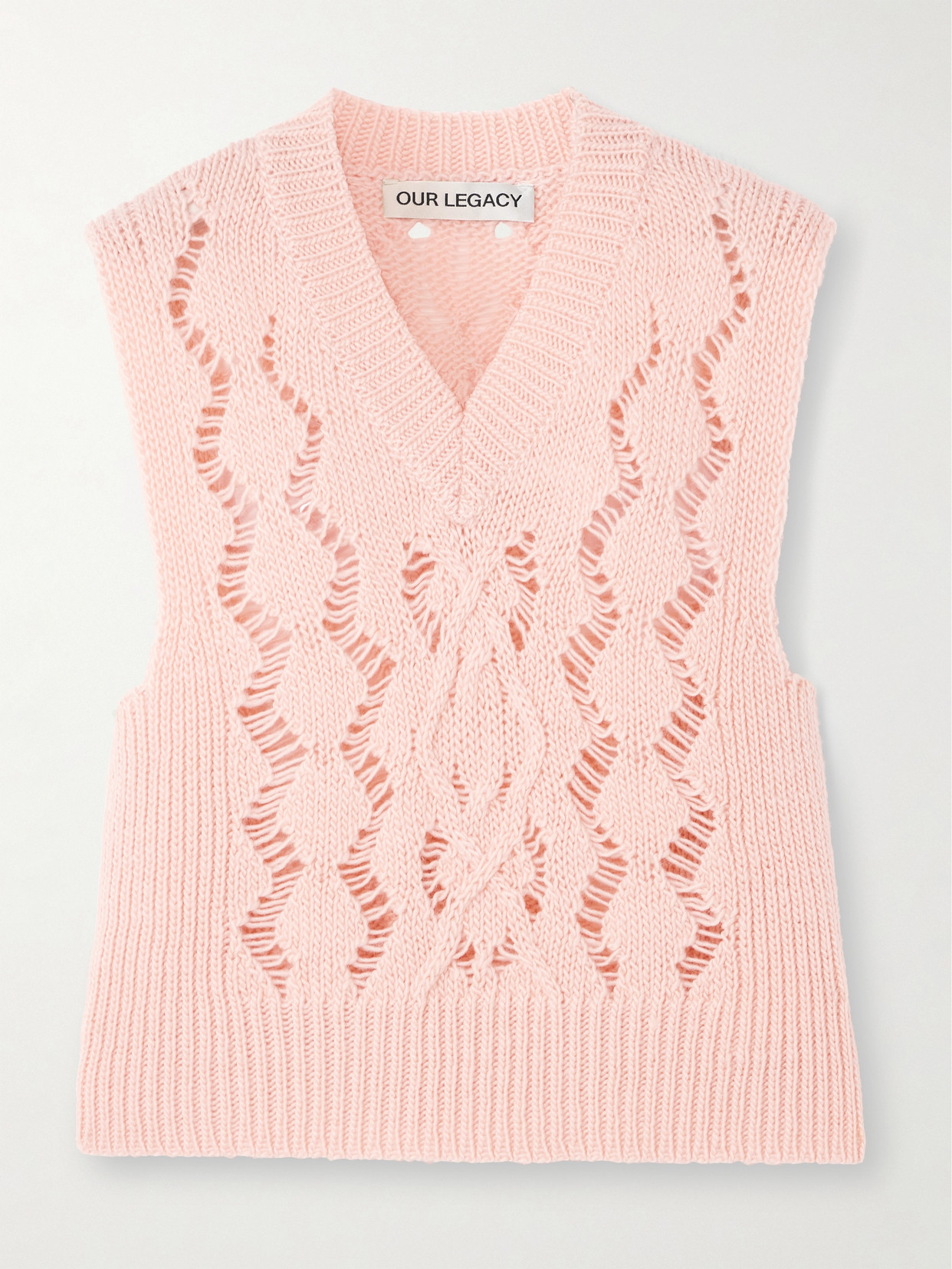 Our Legacy Michigan Open-knit Wool Tank In Pink