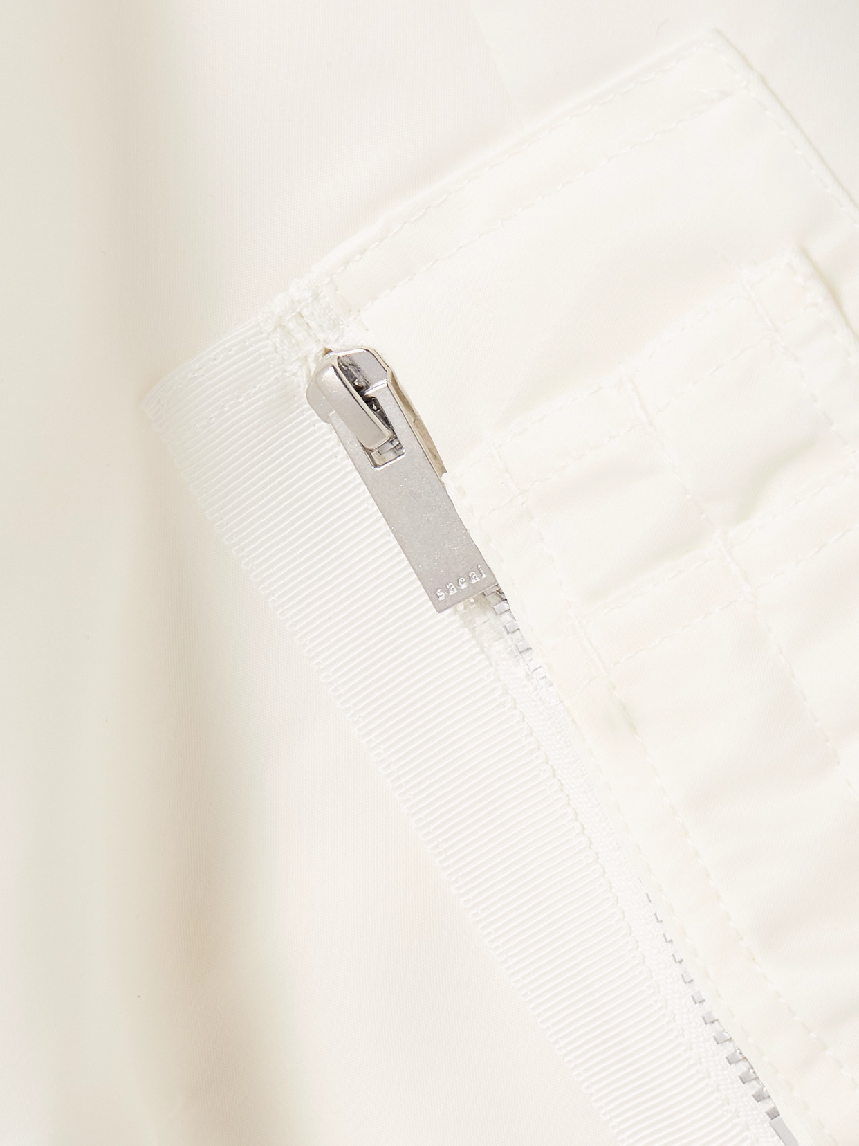 Sacai Shell-trimmed Poplin Mini Shirt Dress In White