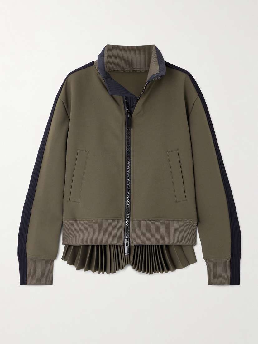 Sacai Pleated Twill Bomber Jacket