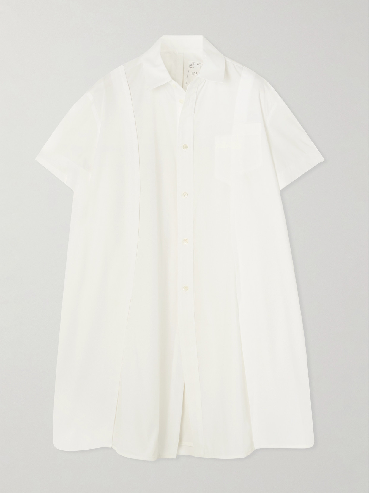 Sacai - Paneled Poplin Shirt - Cream