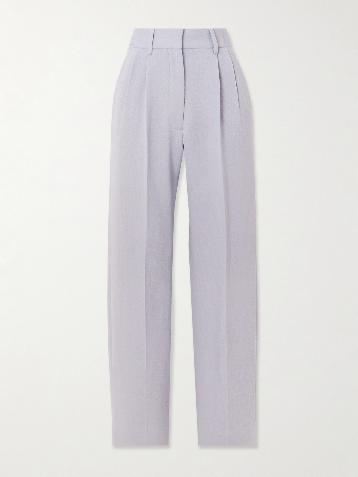 Blazé Milano Fox Pleated Wool Tapered Pants In Blue