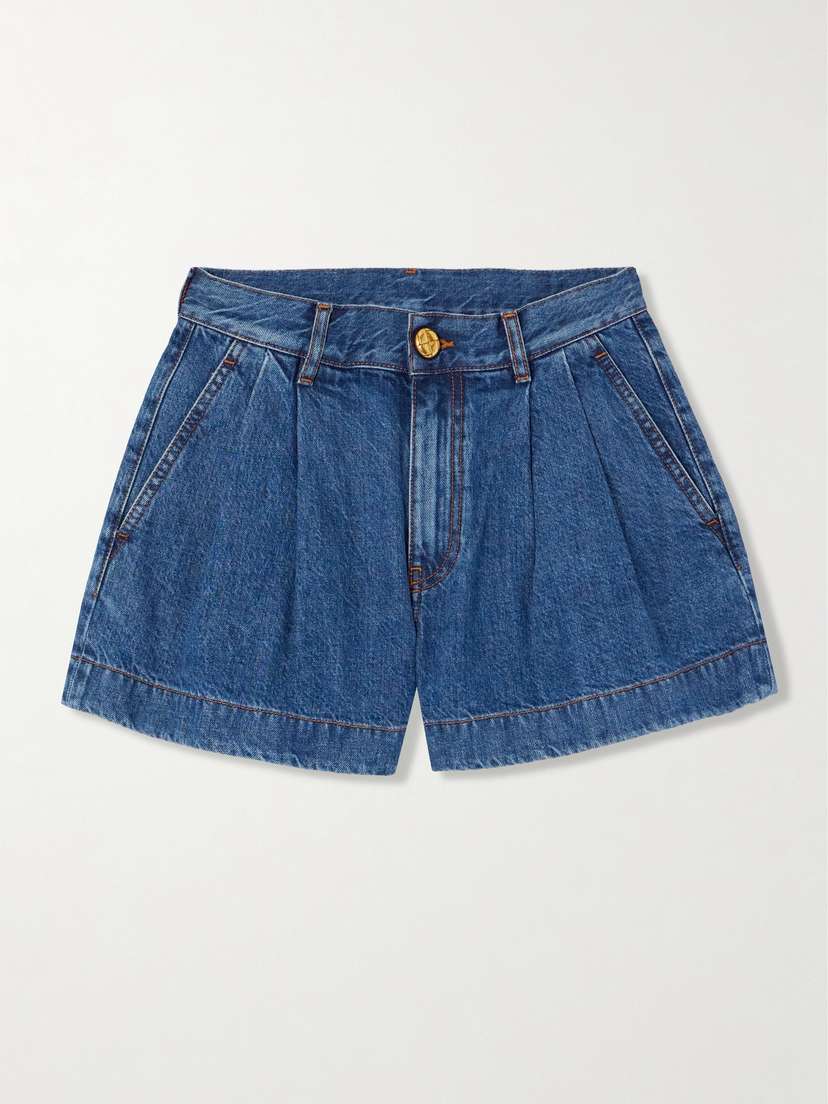 Blazé Milano Nariida Maya Pleated Denim Shorts