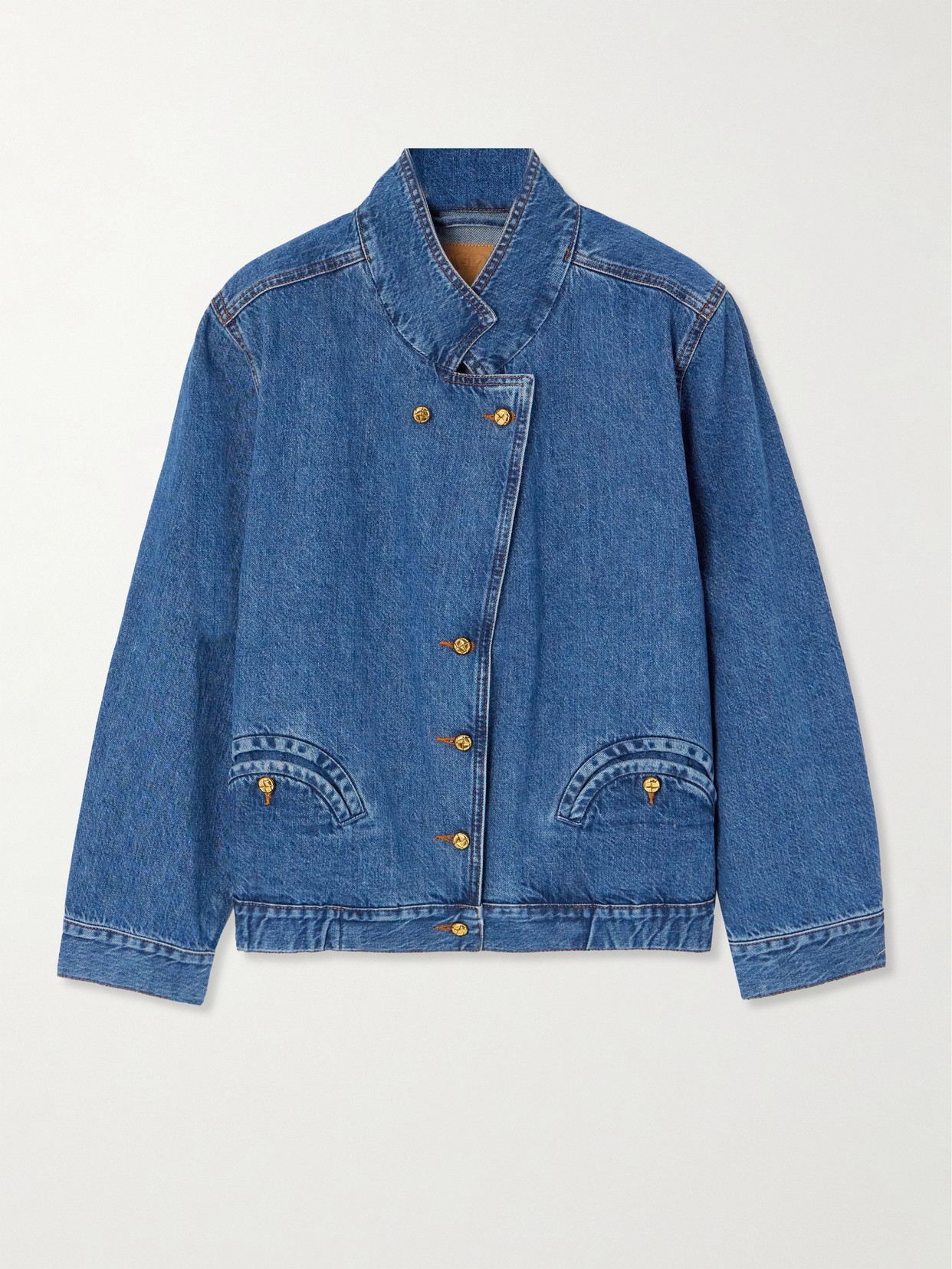 Blazé Milano Nariida Maya Oversized Denim Jacket In Blue