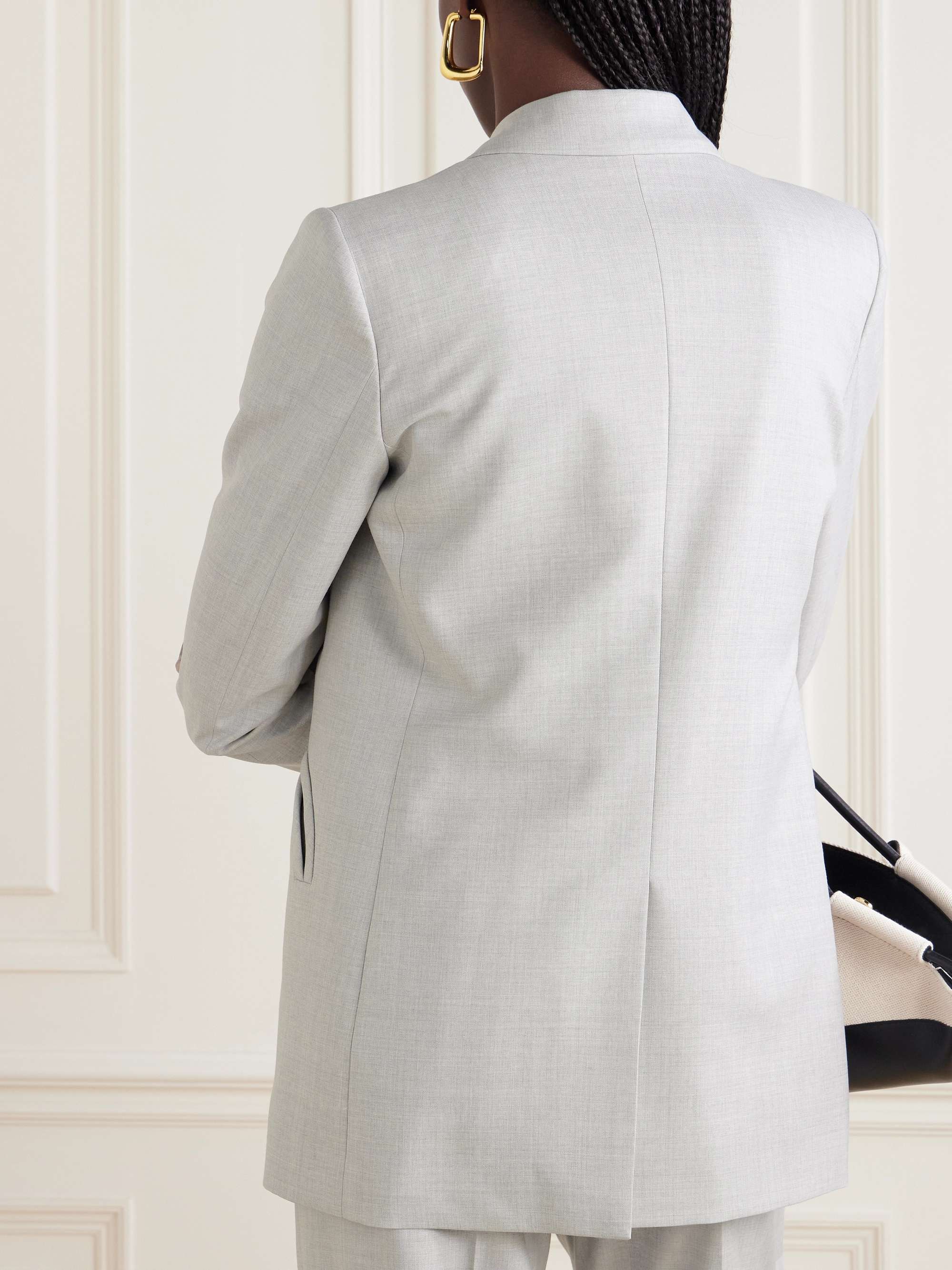 BLAZÉ MILANO Everyday double-breasted wool-crepe blazer