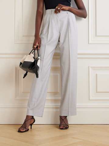 Blazé Milano Fox pleated wool tapered pants