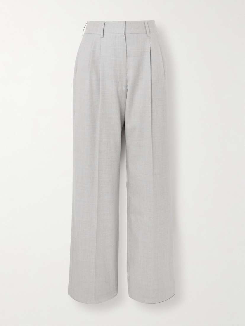 Blazé Milano Fox Pleated Wool Tapered Pants