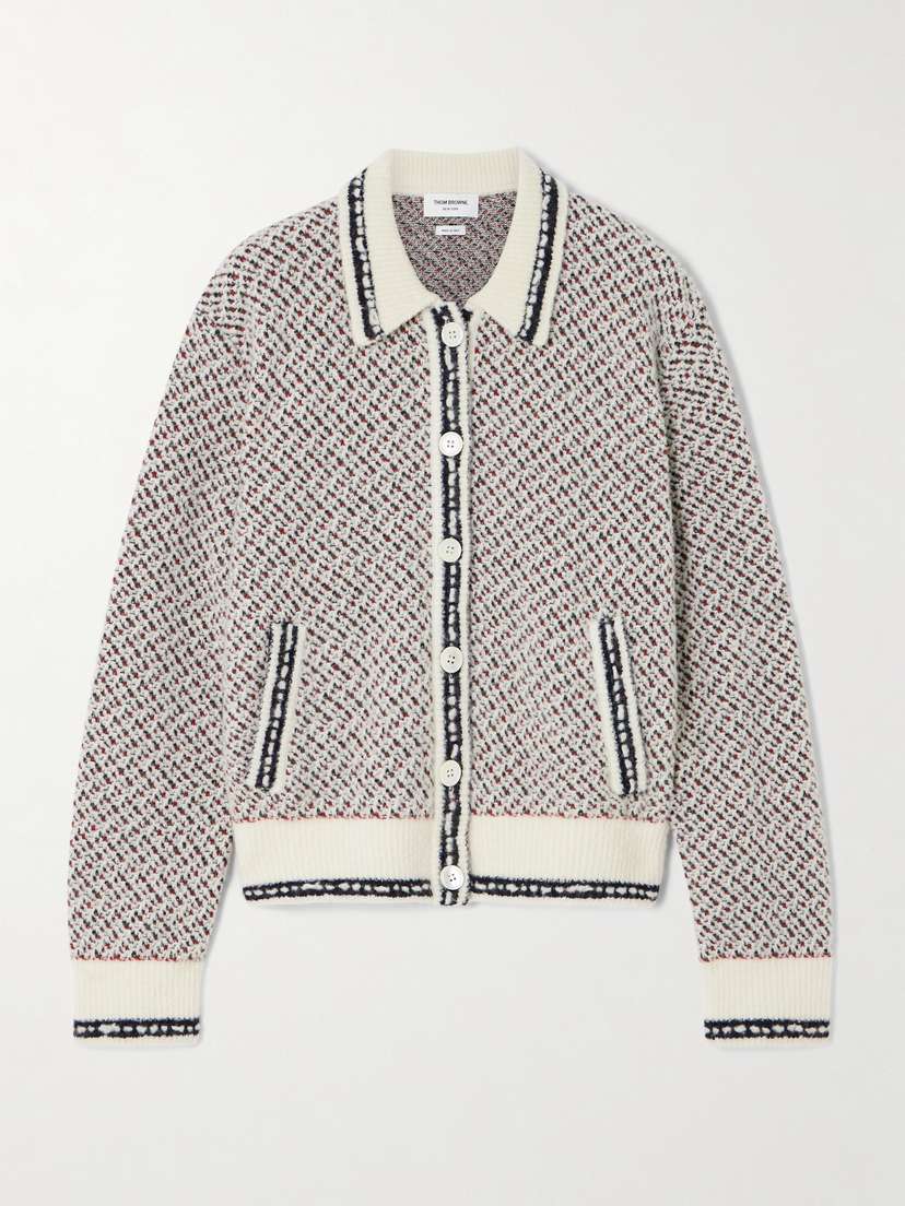 Thom Browne Checked Knitted Cardigan