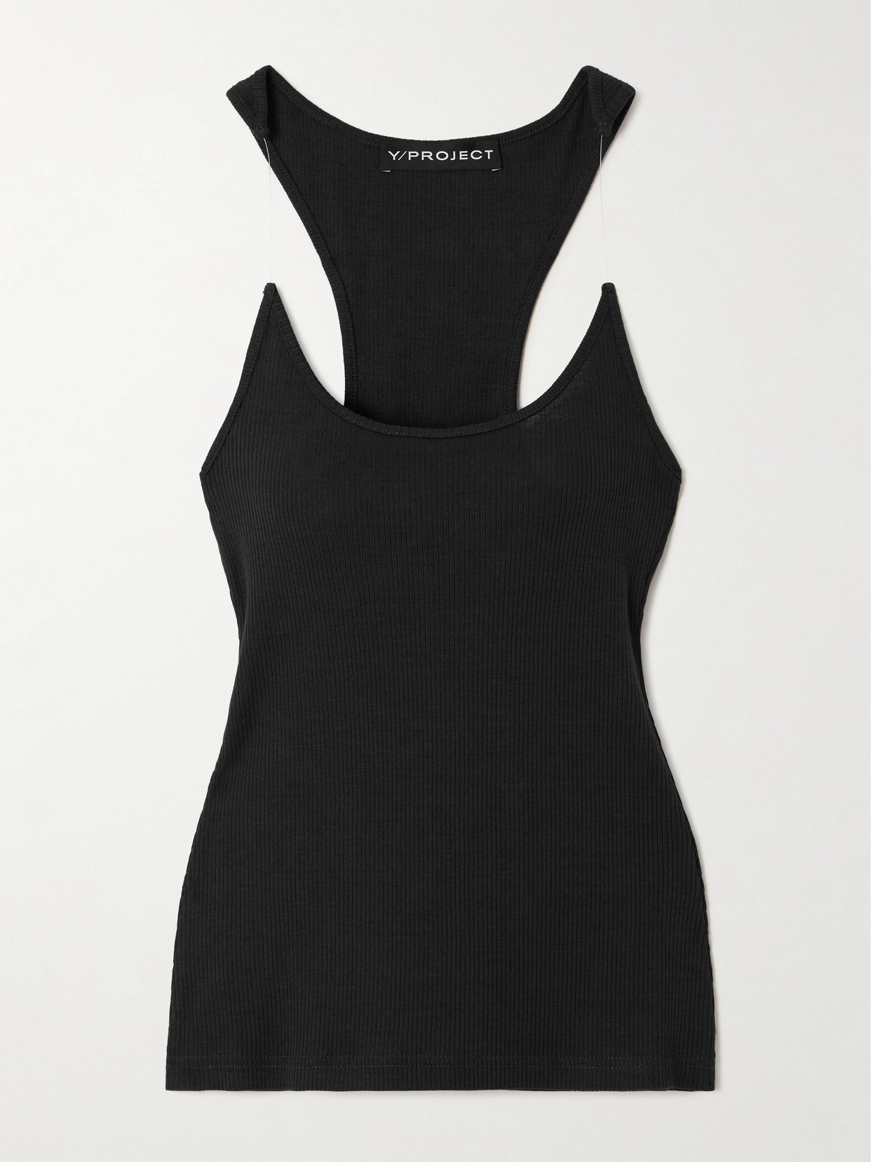 Y/Project - Ribbed Cotton-jersey Tank - Black