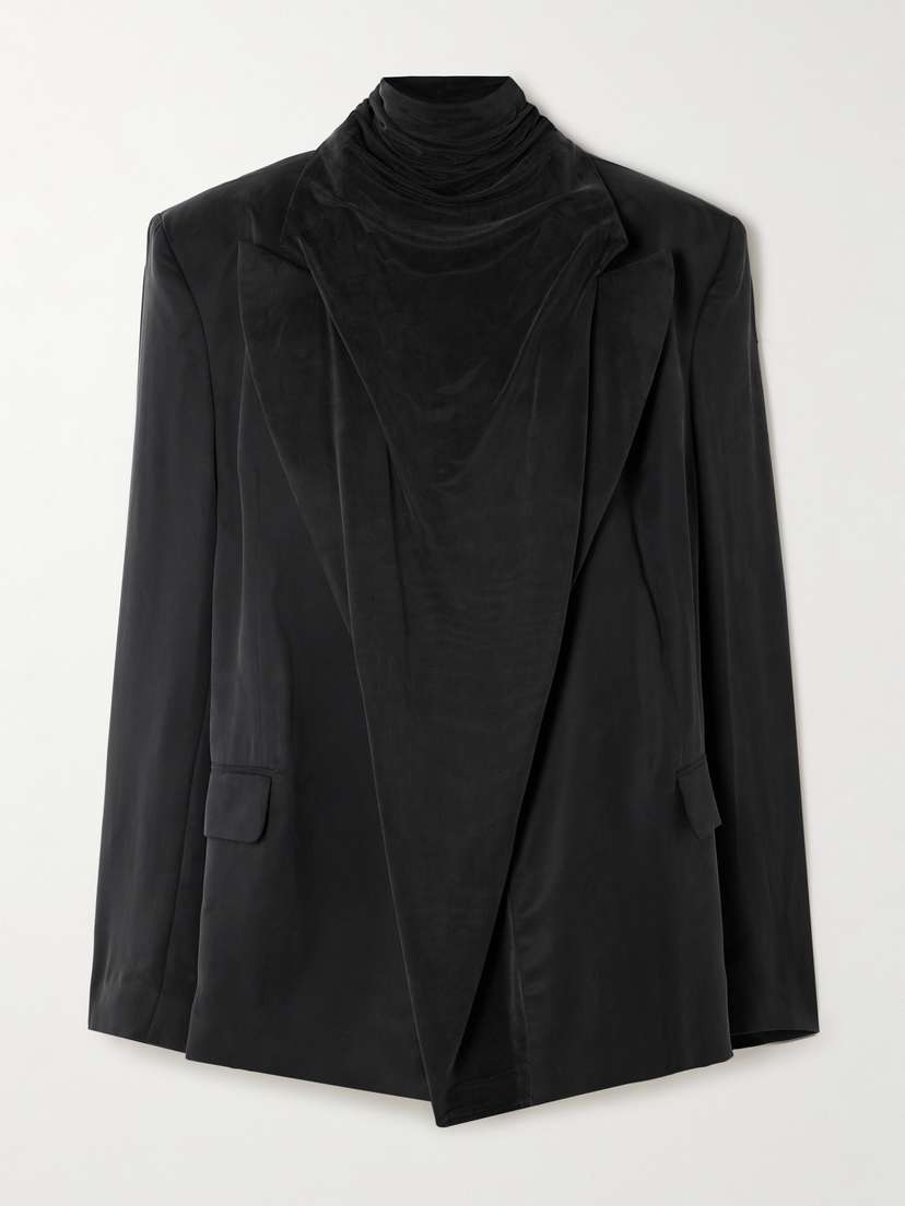 Y/Project Draped Jersey Turtleneck Blazer