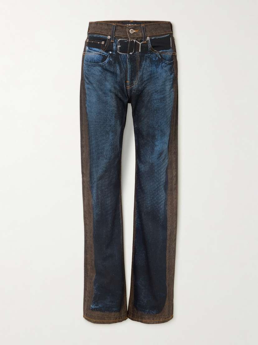 Y/Project Printed High-rise Slim-leg Jeans