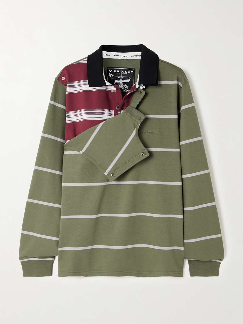 Y/Project Layered Striped Cotton-jersey Top