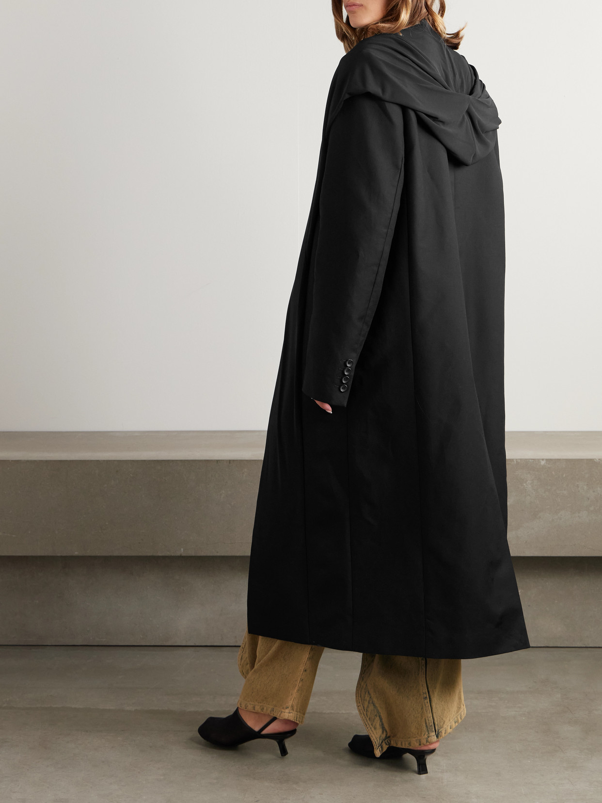 Y/Project - Hooded Draped Cotton Coat