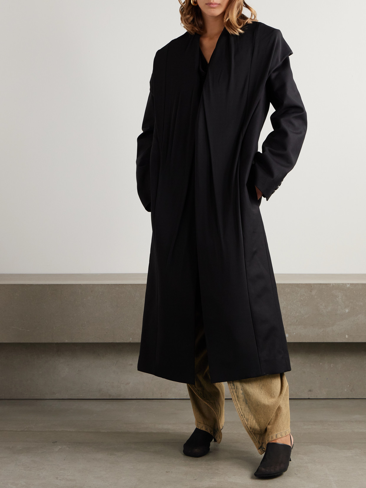 Y/Project - Hooded Draped Cotton Coat