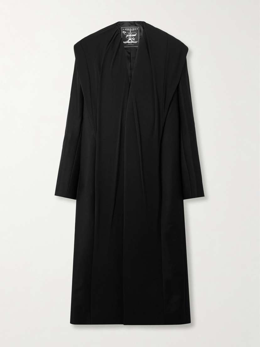 Y/Project Hooded Draped Cotton Coat