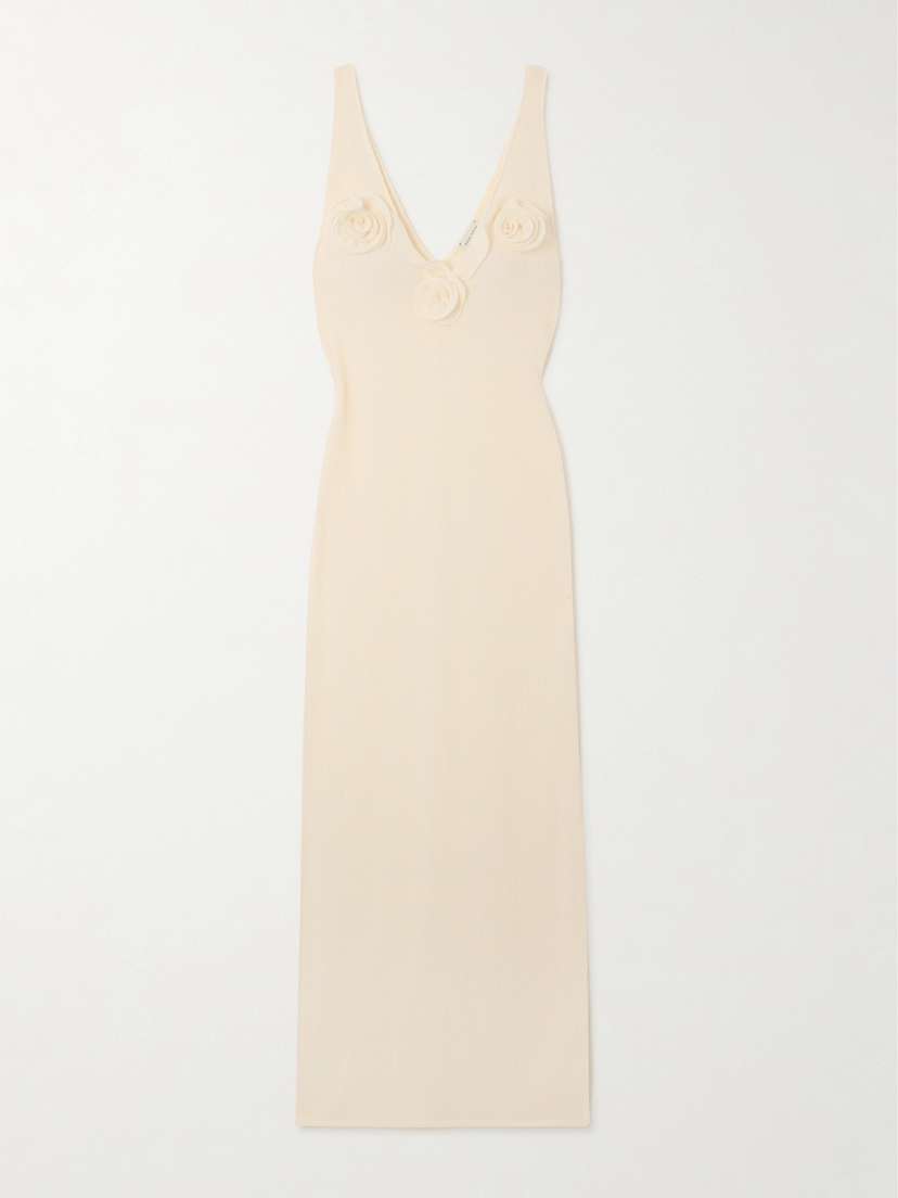 Magda Butrym Appliquéd Lyocell-blend Maxi Dress