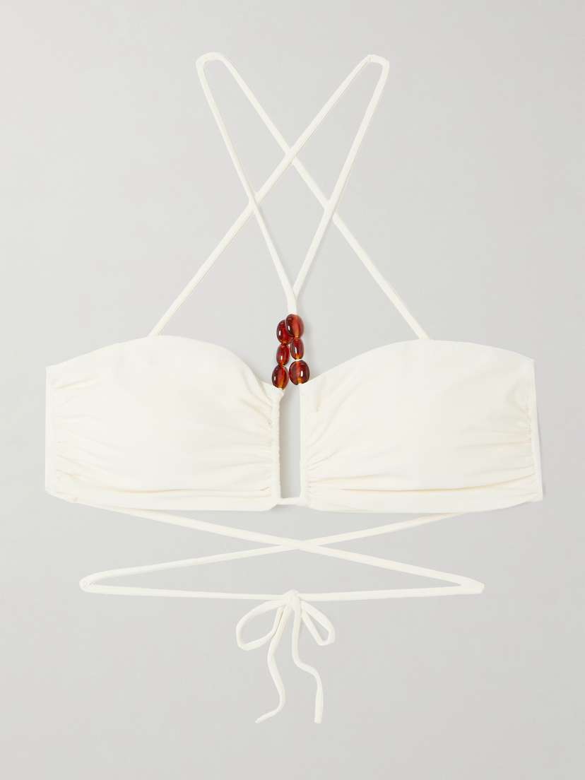 Magda Butrym Bead-embellished Bikini Top