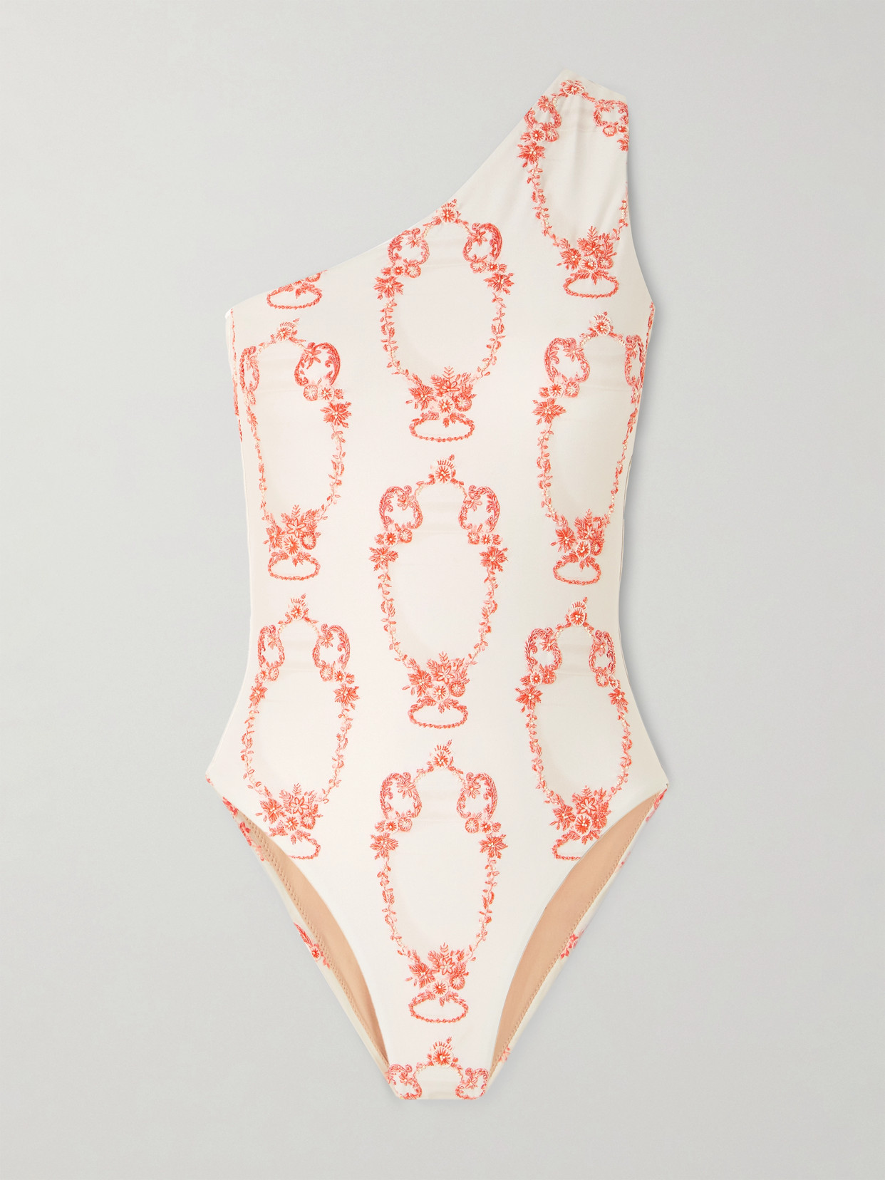 Agua By Agua Bendita Remedios Asymmetric One-piece Swimsuit In Cream
