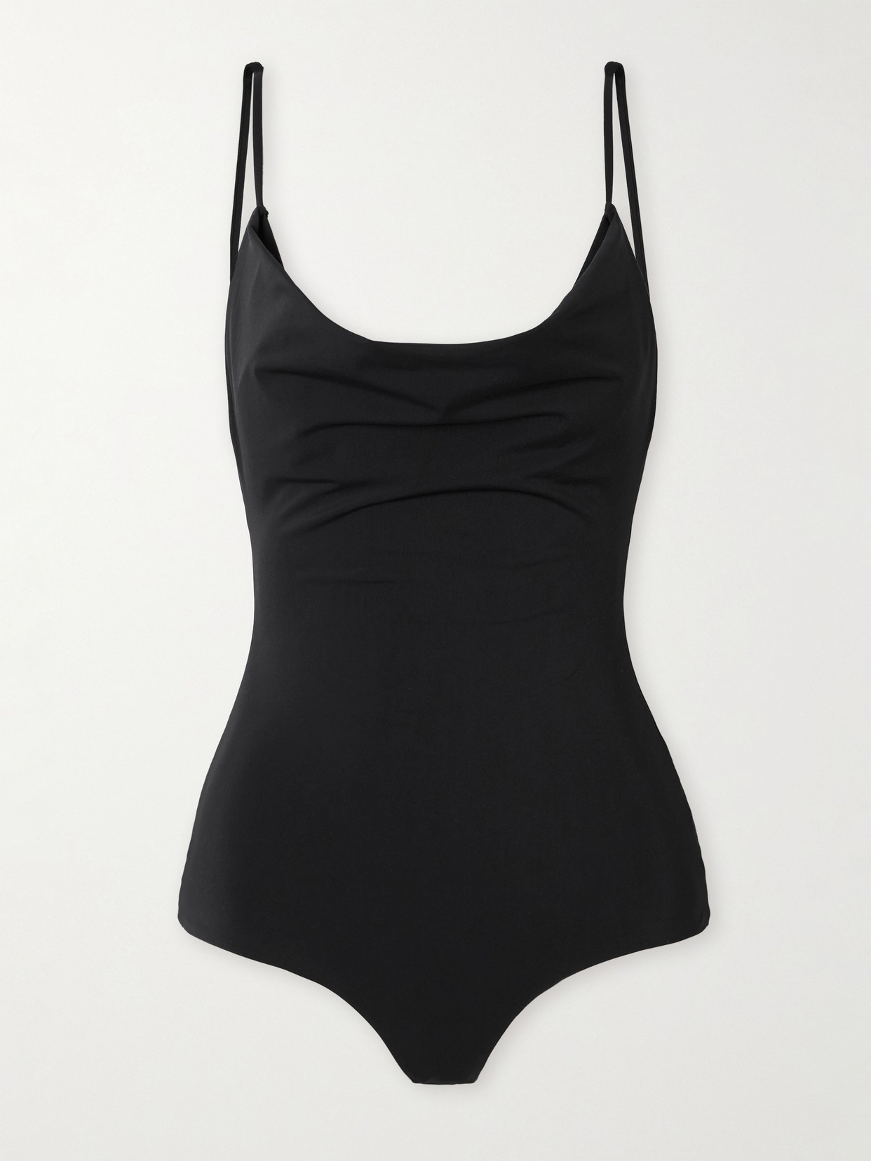 Magda Butrym Draped Swimsuit In Black