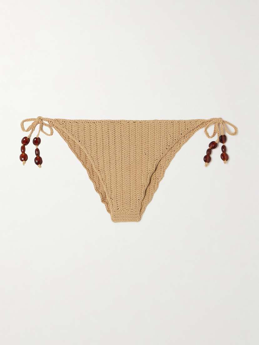 Magda Butrym Bead-embellished Crocheted Bikini Briefs