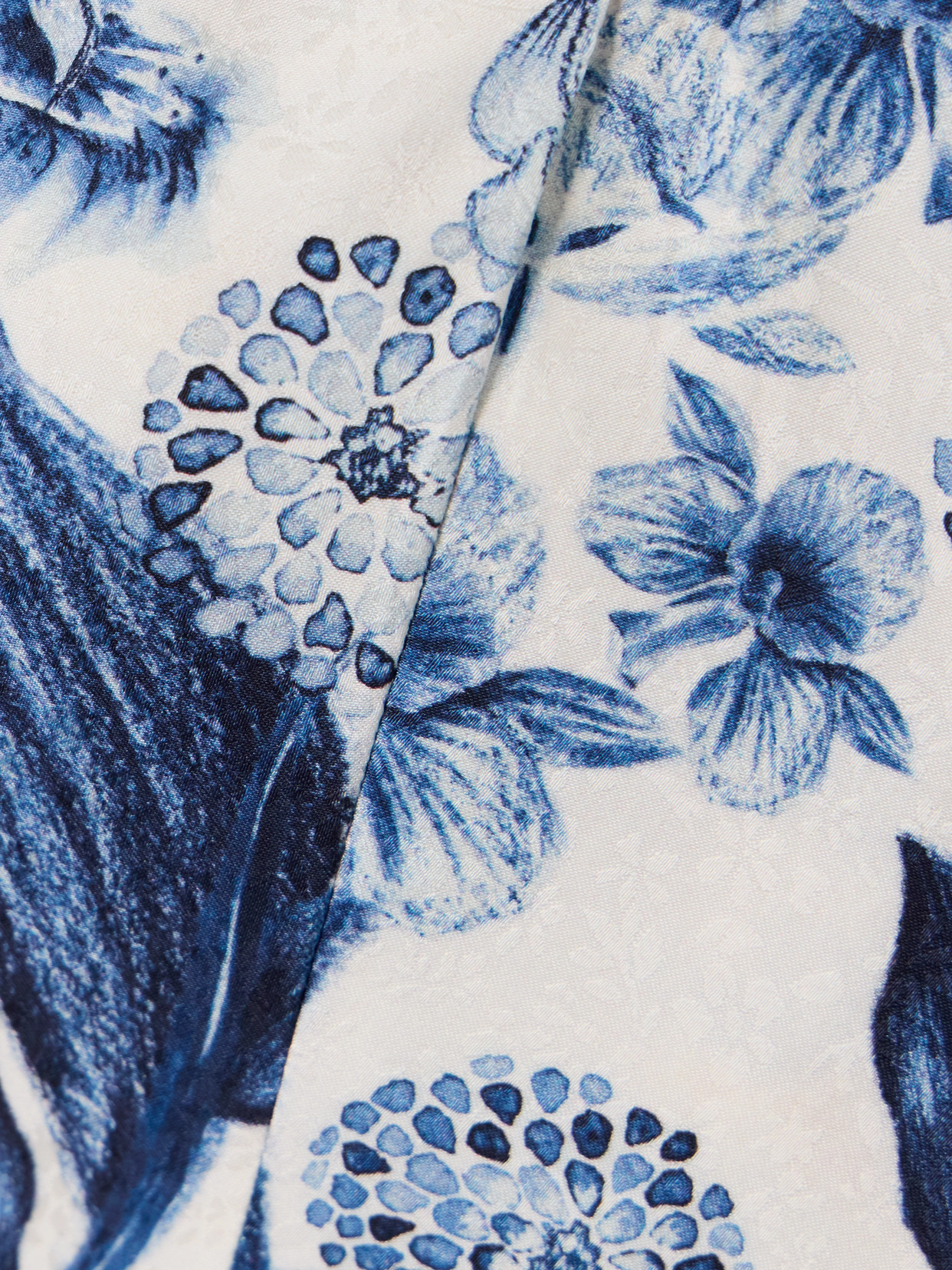 Agua By Agua Bendita Luciana Cropped Embellished Floral-print Ecovero™-blend Jacquard Top In Blue