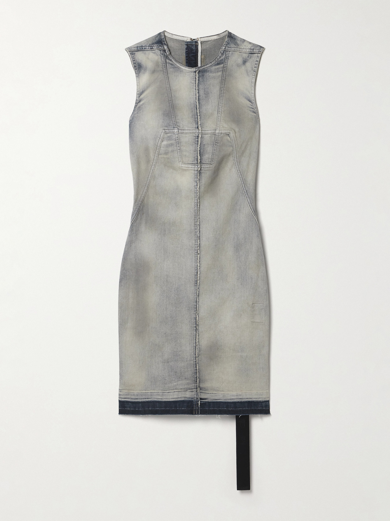 Rick Owens - Drkshdw Frayed Denim Mini Dress - Blue