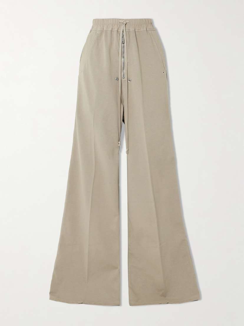 Rick Owens Eyelet-embellished Cotton Wide-leg Pants