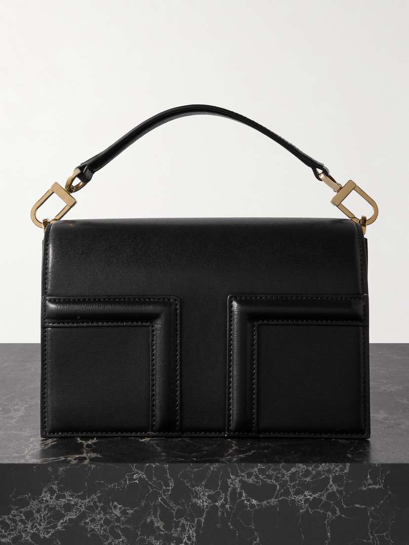 TOTEME Mini T-flap Embossed Leather Shoulder Bag