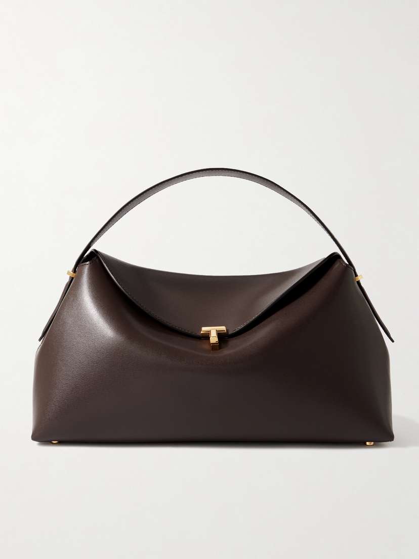 TOTEME T-lock Leather Shoulder Bag