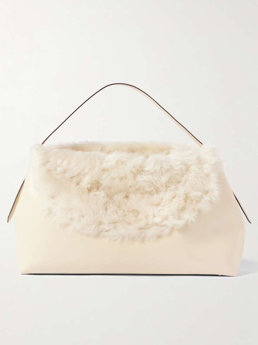 Toteme — T-Lock shearling shoulder bag