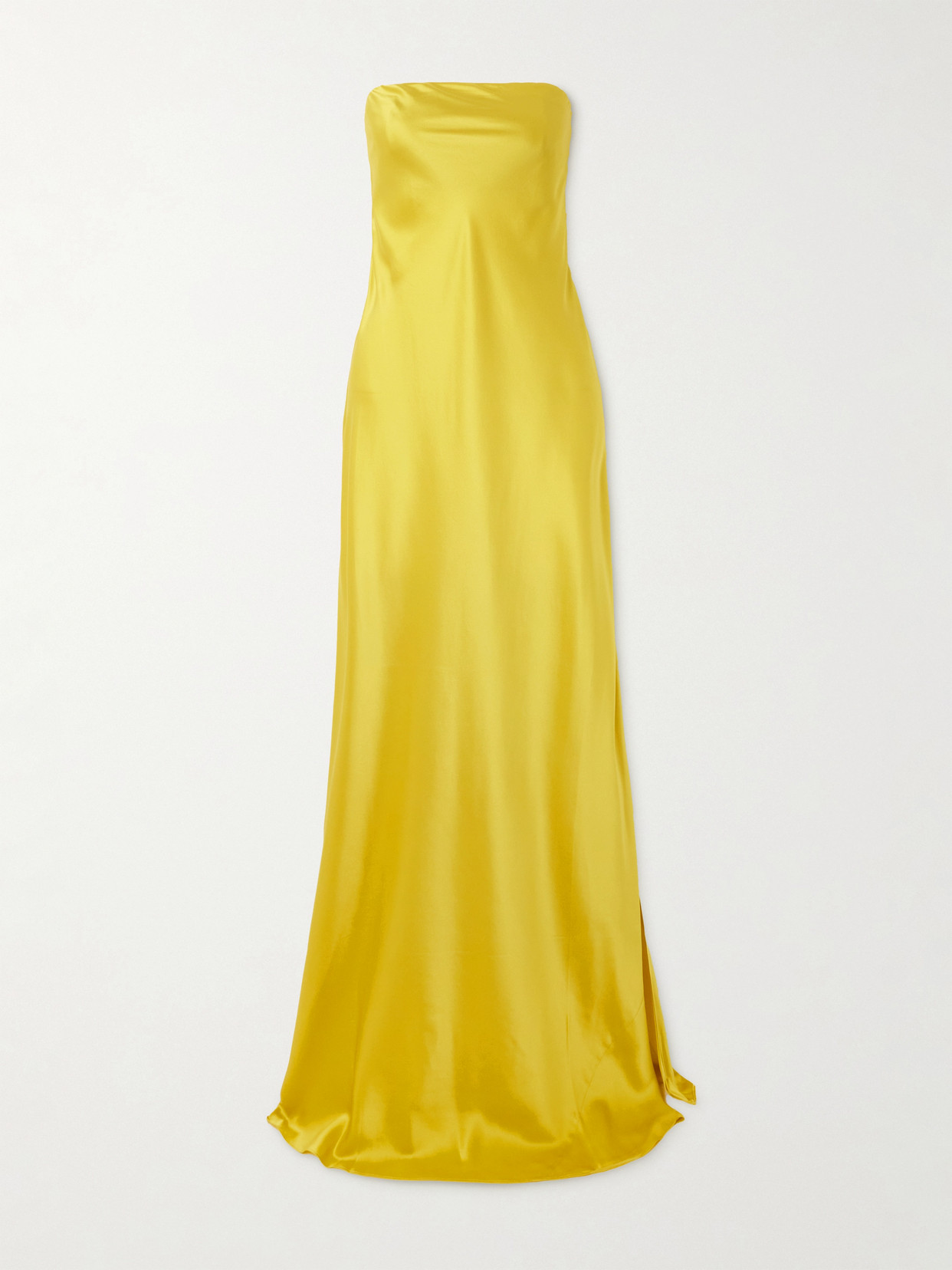Christopher Esber - Filo Strapless Silk-satin Maxi Dress - Yellow