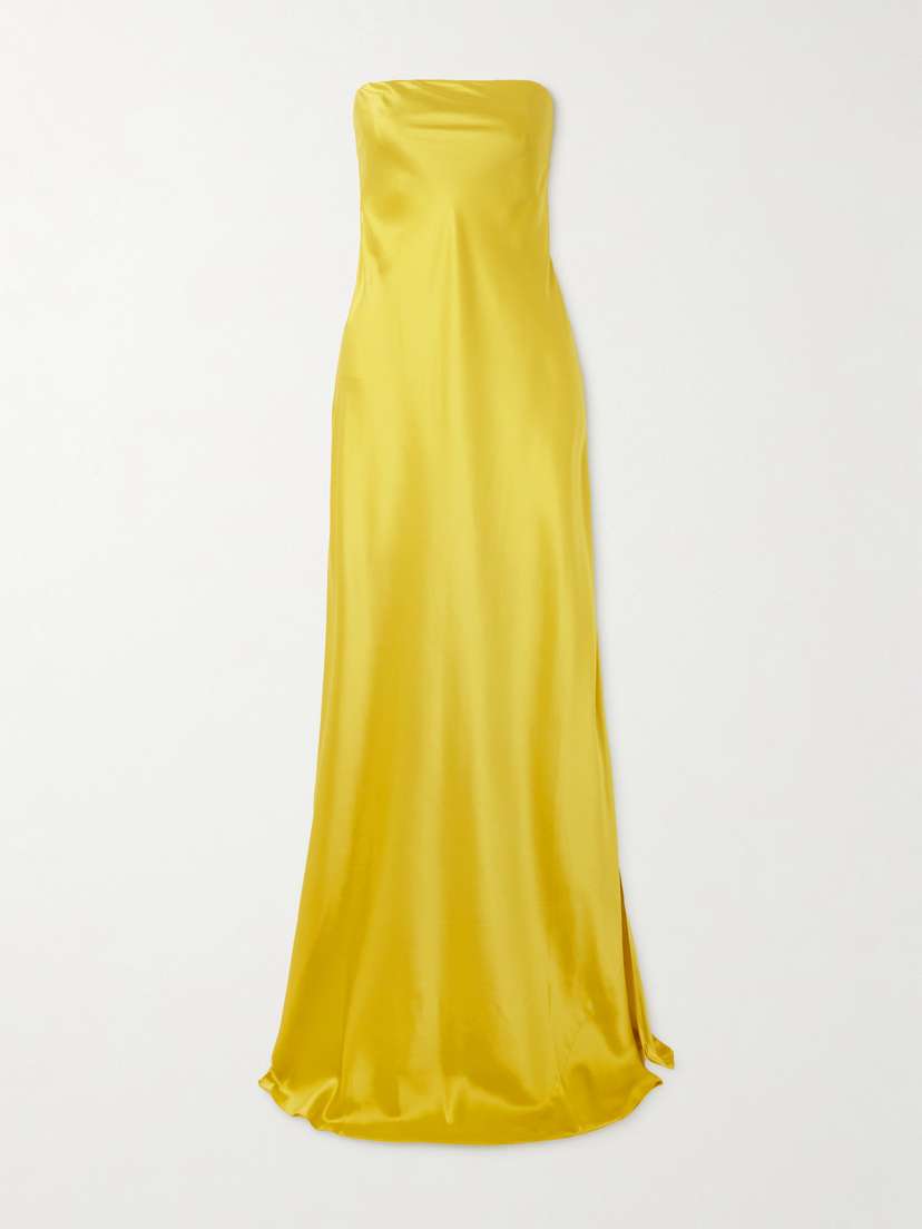 Christopher Esber Filo Strapless Silk-satin Maxi Dress