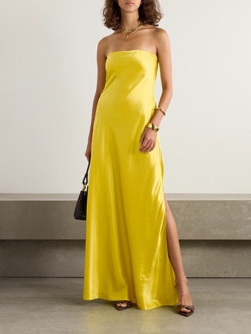 Christopher Esber Filo strapless silk-satin maxi dress