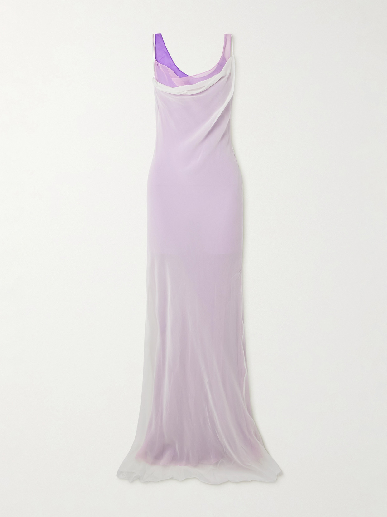 Christopher Esber Tri-layered Silk Maxi Dress In White