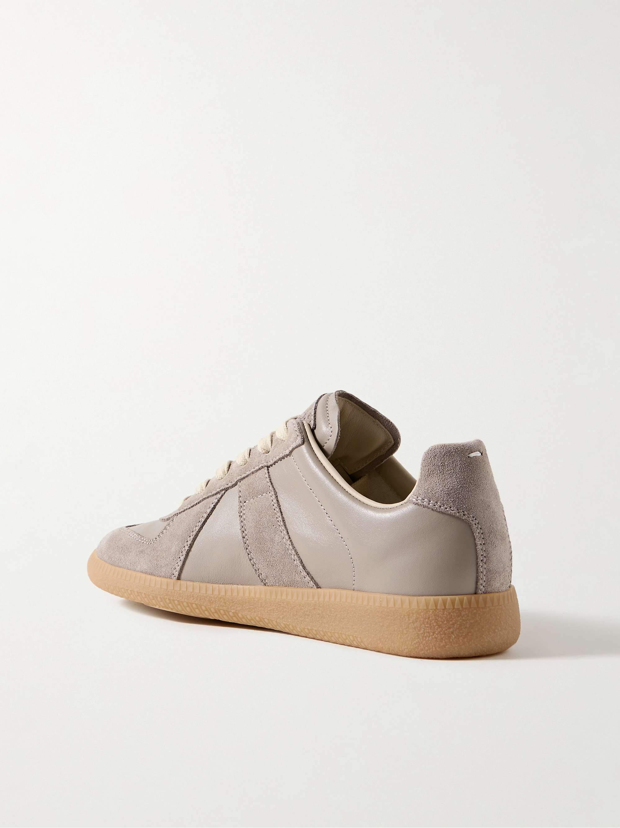MAISON MARGIELA Replica leather and suede sneakers