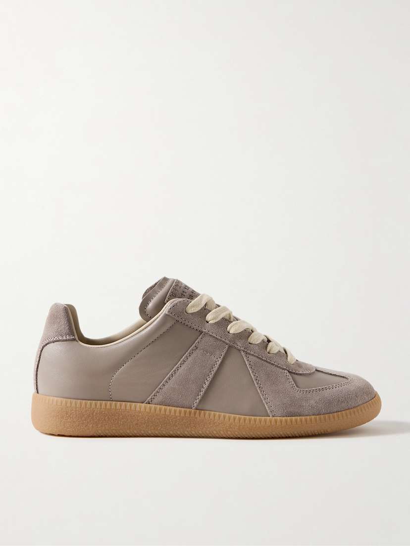 Maison Margiela Replica Suede And Leather Sneakers
