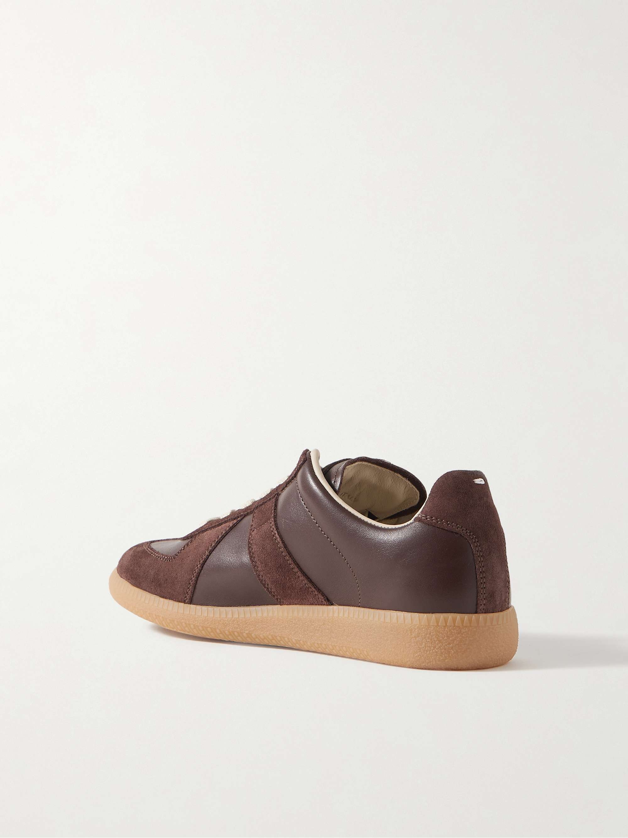 MAISON MARGIELA Replica leather and suede sneakers