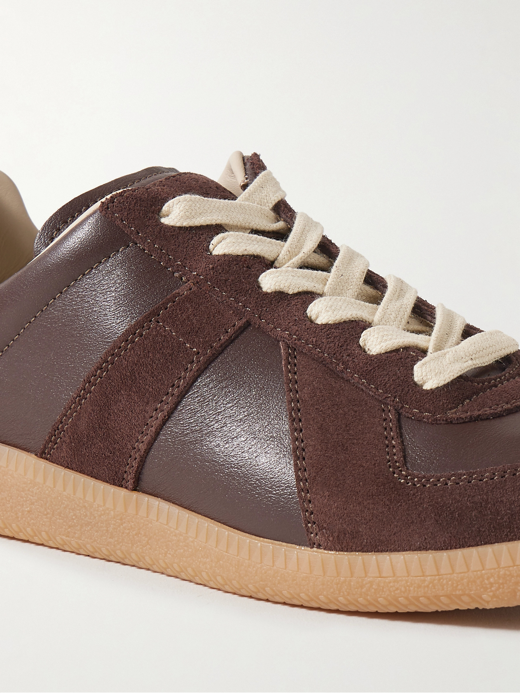 Maison Margiela Replica suede and leather sneakers