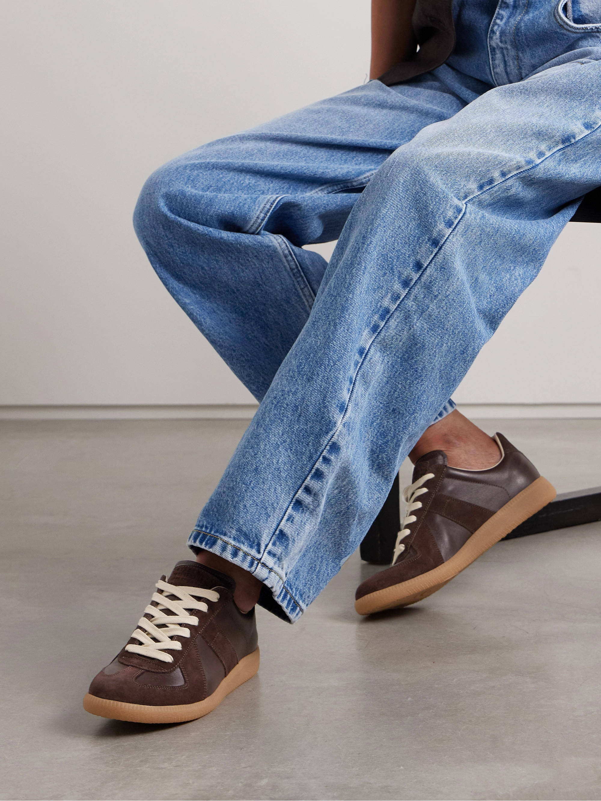 Maison Margiela Replica suede and leather sneakers