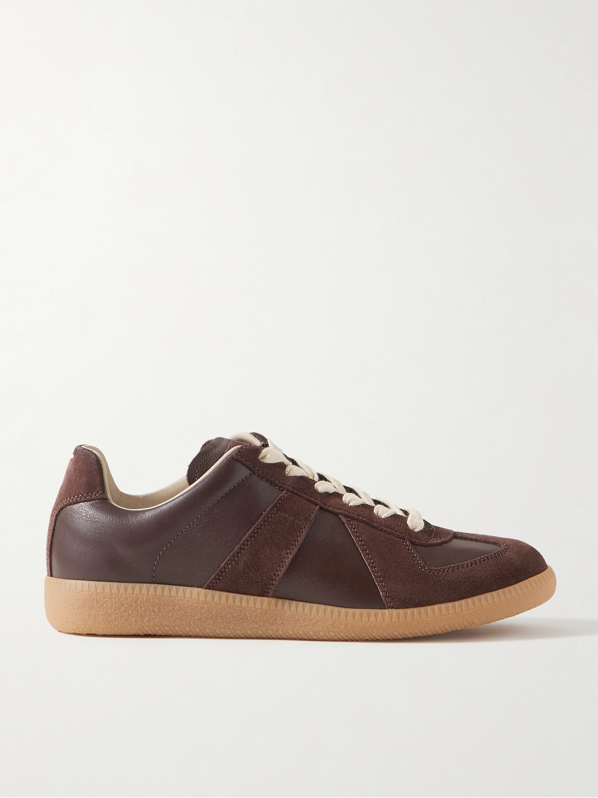 Maison Margiela Replica suede and leather sneakers
