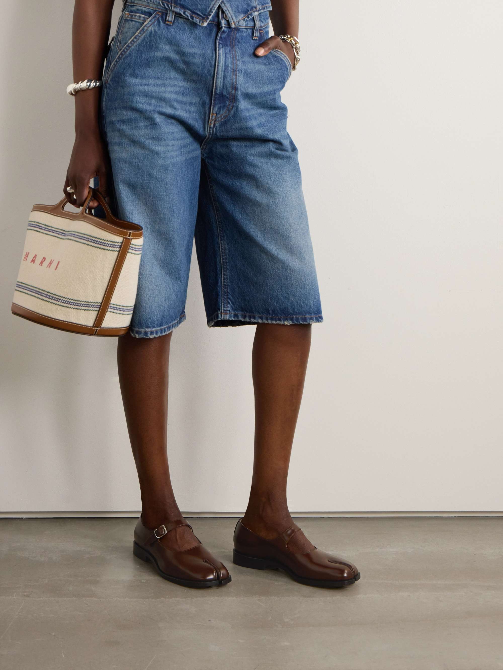 MAISON MARGIELA Tabi split-toe leather flats