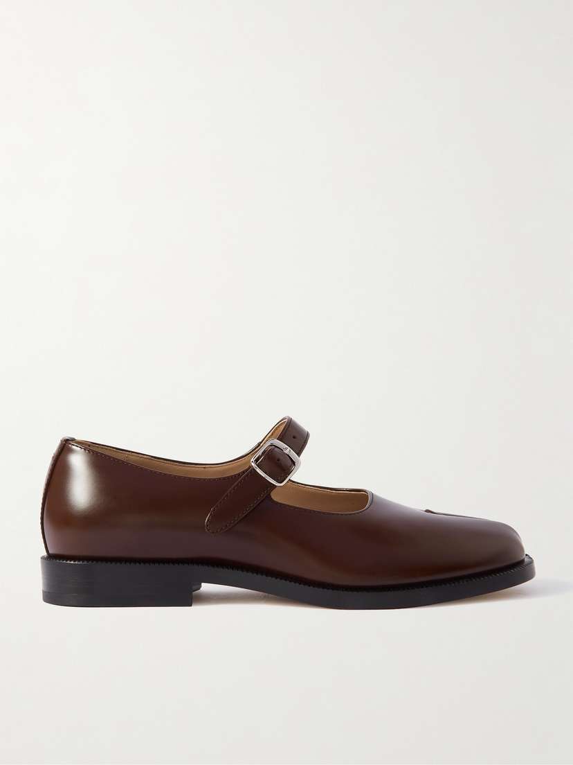 Maison Margiela Tabi Split-toe Leather Mary Jane Flats