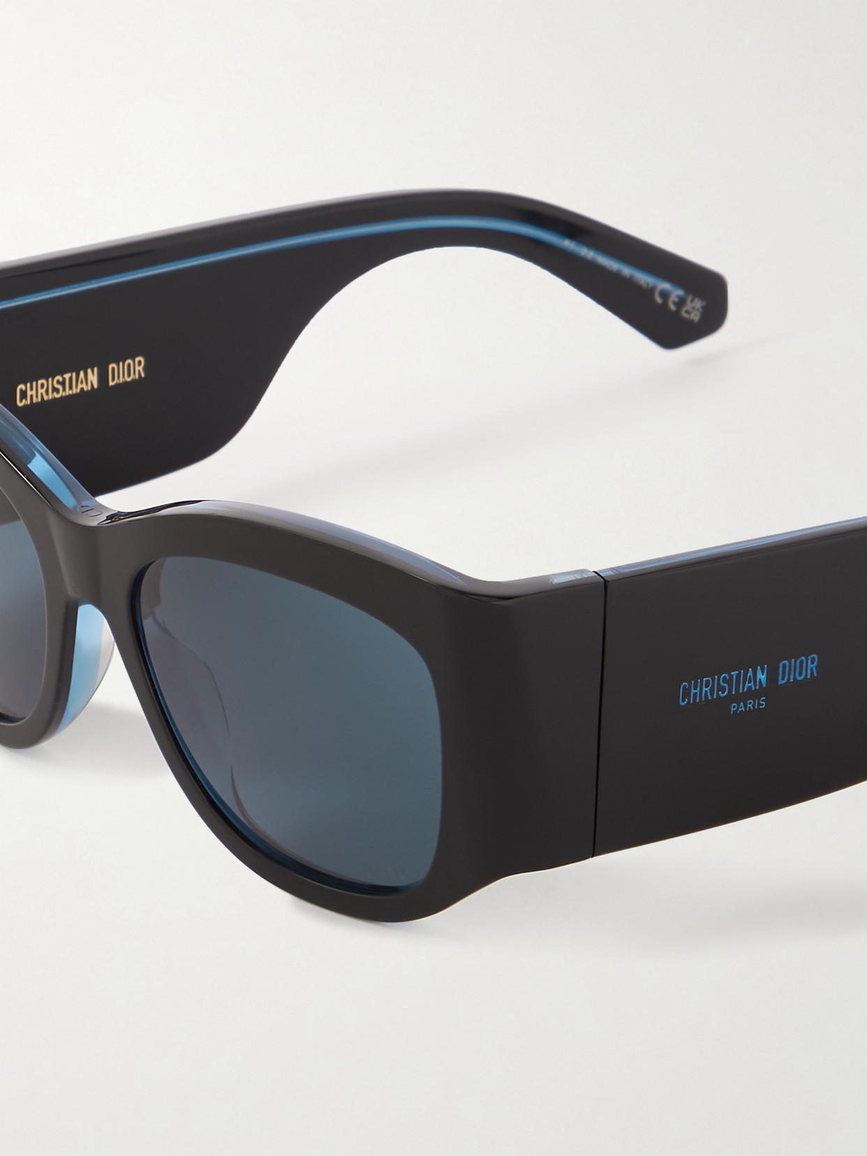 Dior Nuit S11 D-frame Two-tone Acetate Sunglasses In Black