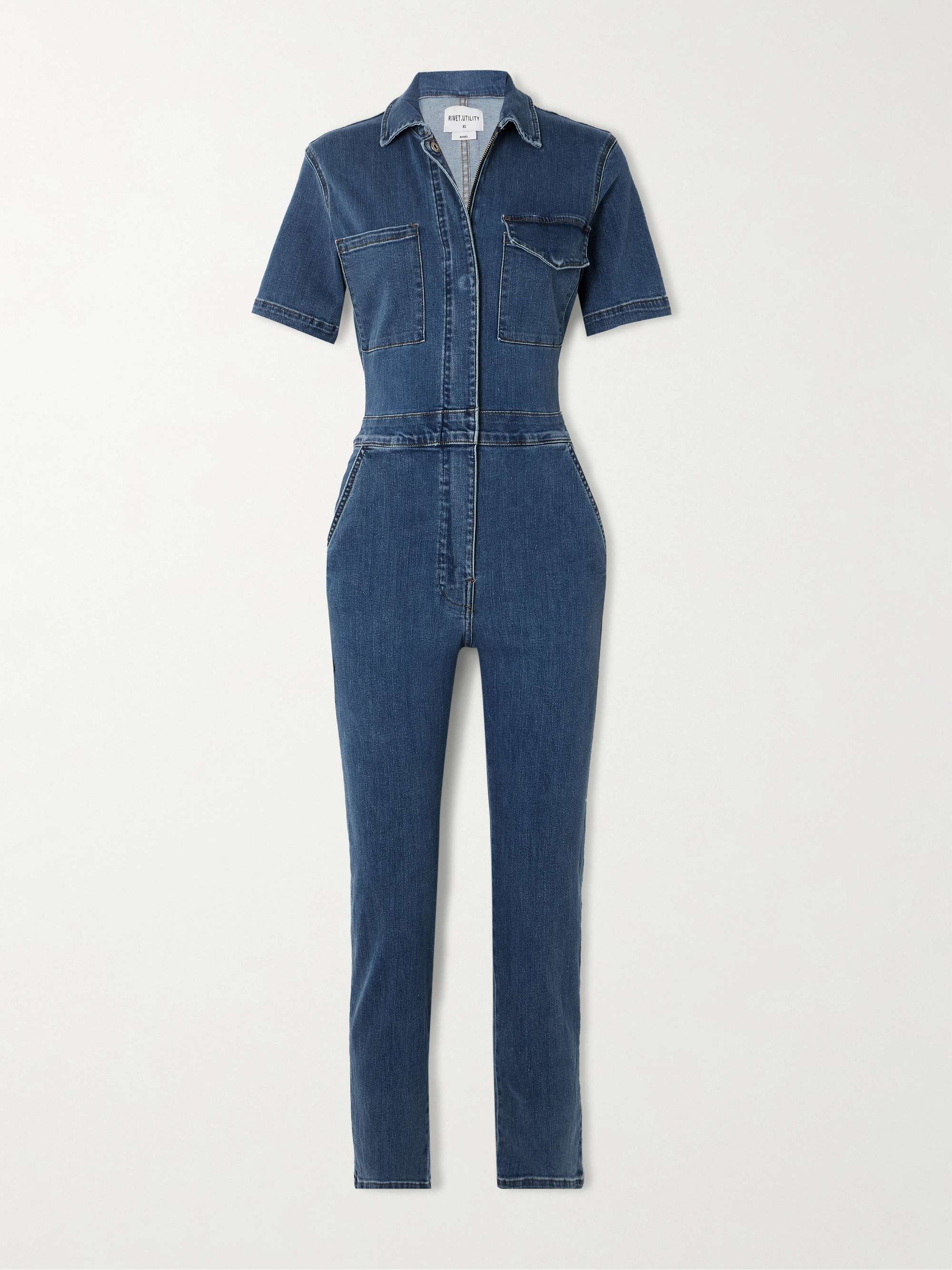RIVET UTILITY Rebel denim jumpsuit NETAPORTER