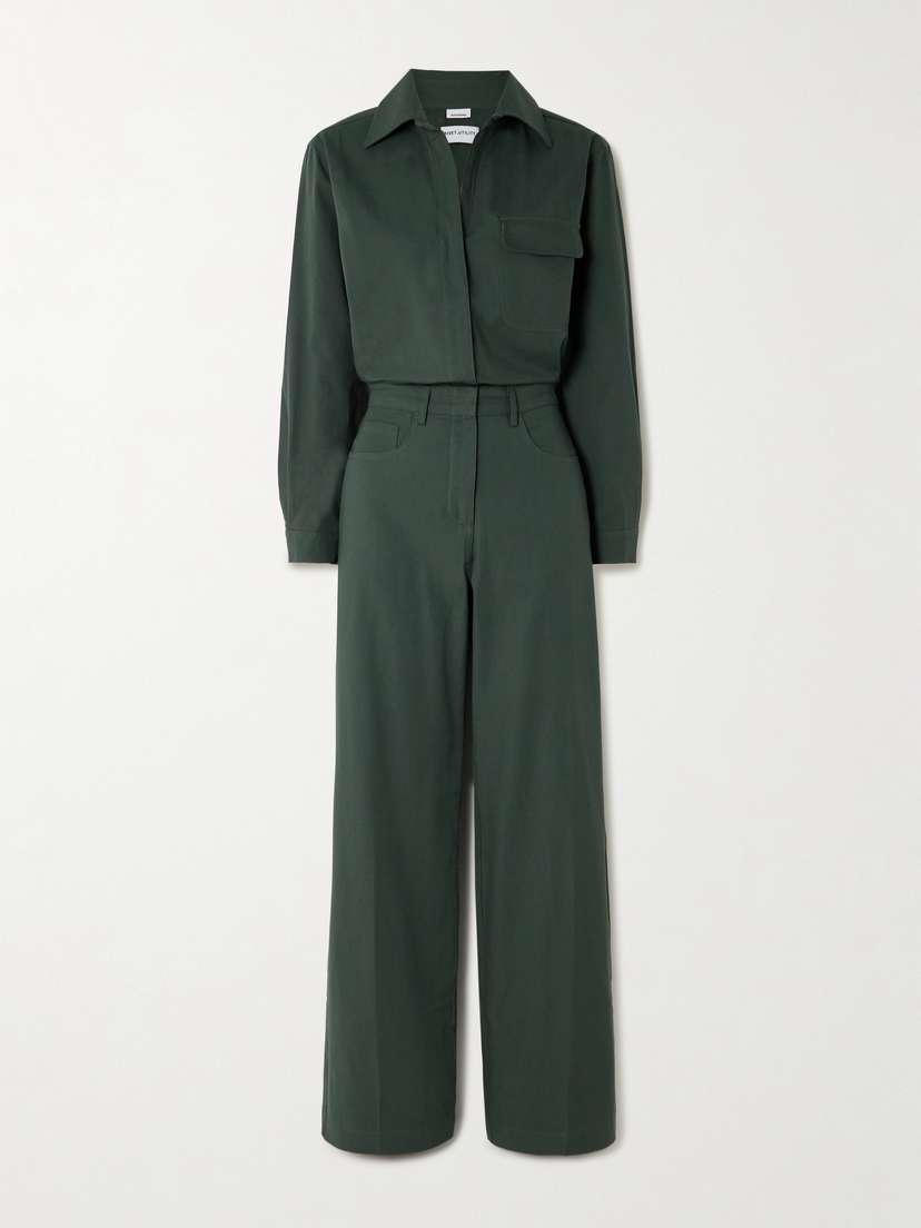 Rivet Utility Boyfriend Cotton-canvas Jumpsuit