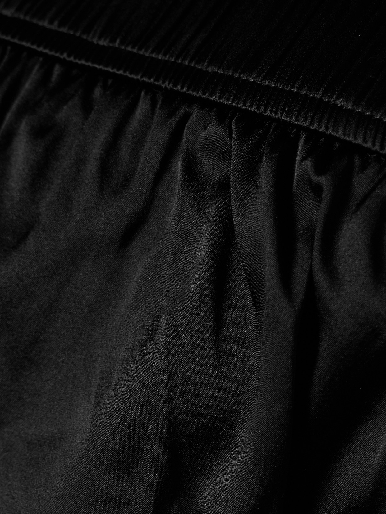 Rivet Utility Queen Strapless Silk-blend Satin Jumpsuit In Black
