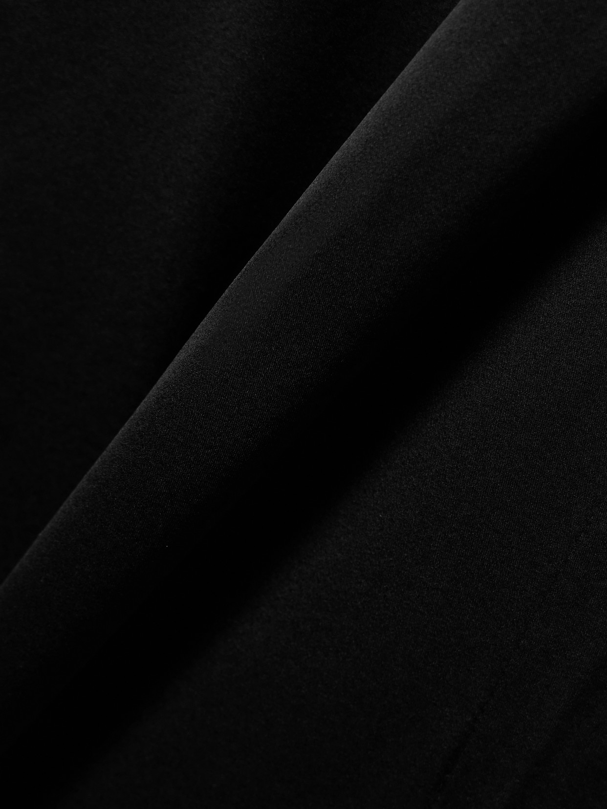 Rivet Utility Foxy Open-back Silk-blend Satin Jumpsuit In Black