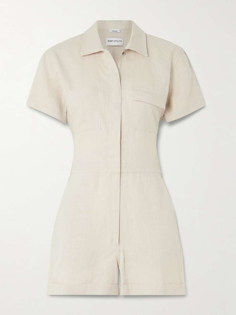 Rivet Utility Dreamer Linen Playsuit