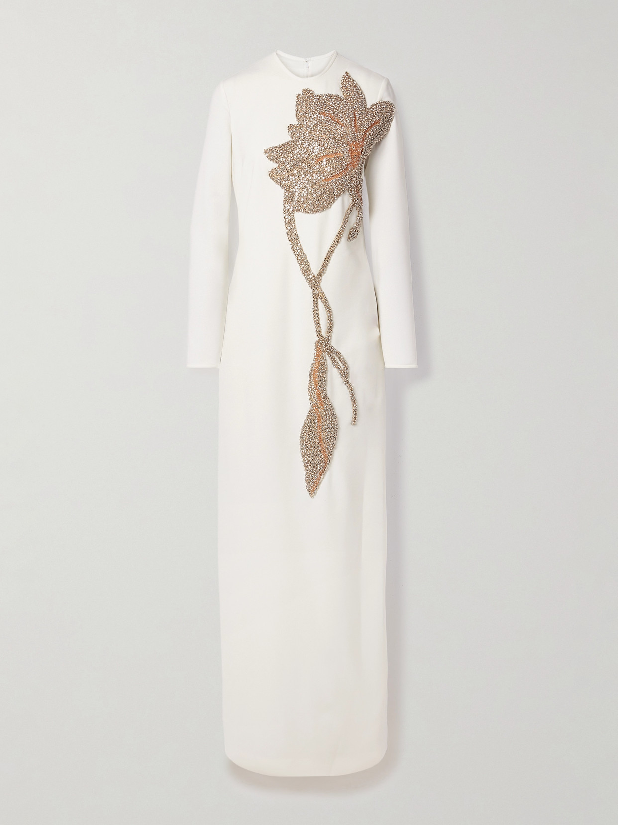 Costarellos - Elea Embellished Cady Gown - Ivory