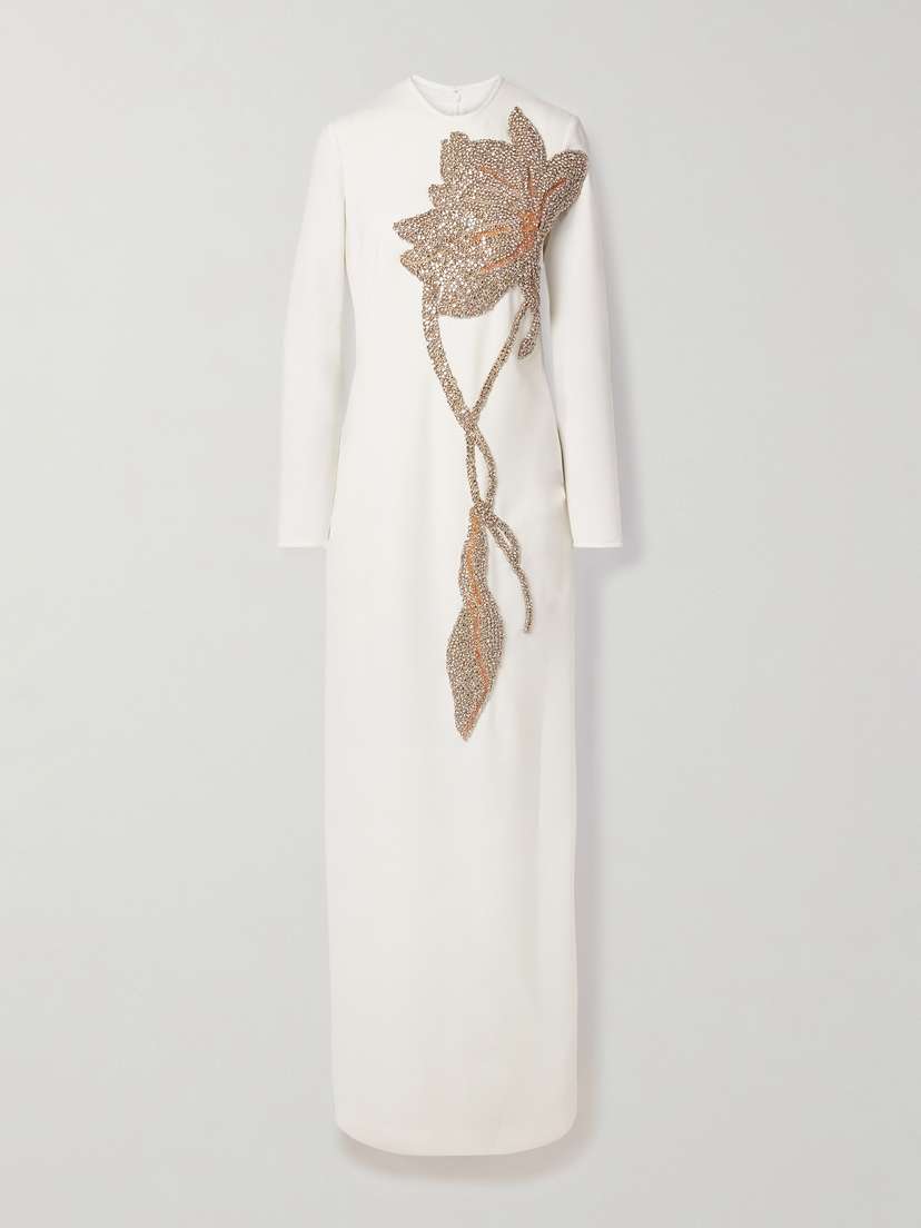 Costarellos Elea Embellished Cady Gown